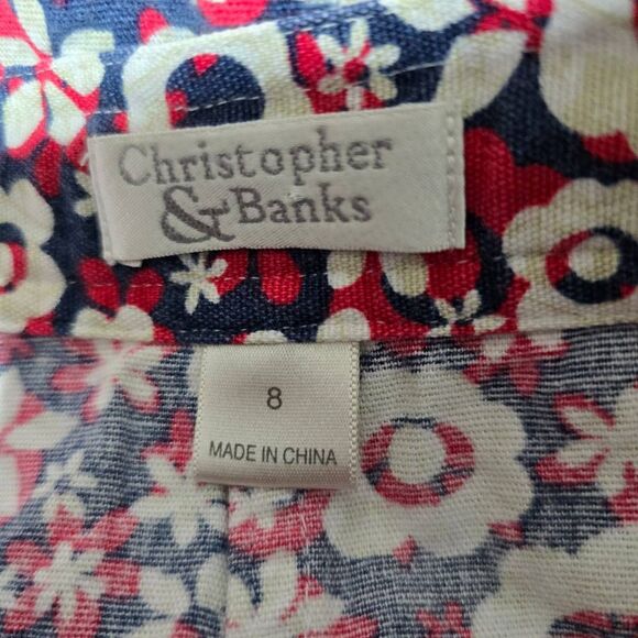 Christopher & Banks Y2K Groovy Retro Floral Multicolor Skirt - Picture 3 of 4